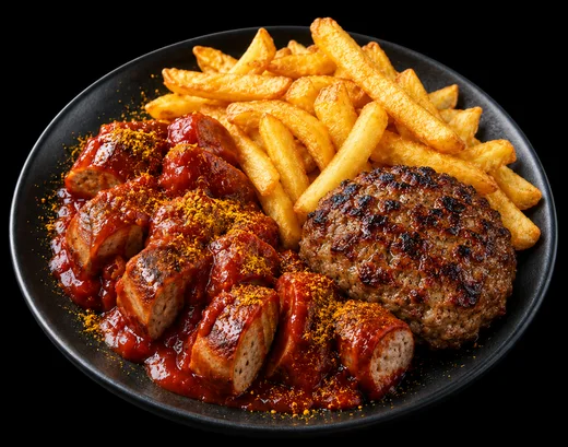 Currywurst und Boulette